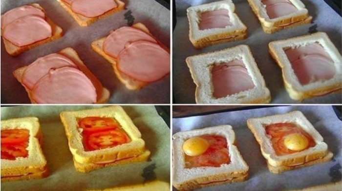 Бутерброды на завтрак оригинального оформления